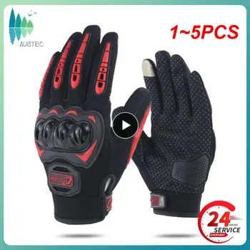 1 ~ 5ШТ Велосипедни Ръкавици Дишащи Състезателни ръкавици с Пълни пръсти, Защита от спортове на открито, Каране по Неравен терен, Мотоциклетни ръкавици Guantes