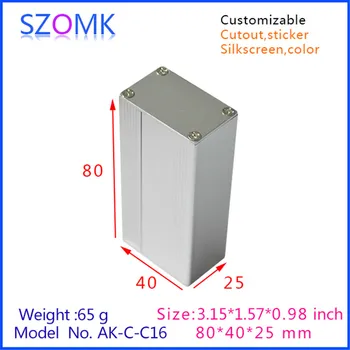 100 Бр 25*40*80 мм szomk electronics екструдирани алуминиеви разпределителни кутии нов малък алуминиев разпределителен корпус екструдиране кутия