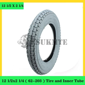12-инчов гума 12 1/2 x 2 1/4 (62-203) е Подходяща за много газови електрически скутери и свободни стаи 12 1/2 x 2 1/4 Вътрешна тръба гуми джанти
