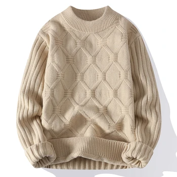 2023 Модни Сгъстено Удобните Меки Пуловери Мъжки пуловери различни стилове и цветове, Пуловери, плетени пуловери