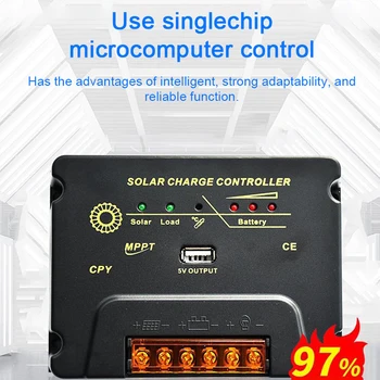20A MPPT Слънчев Контролер Соларен Панел Регулатор Батерия 12 v/24 Волта Автоматична Идентификация Контролер за Слънчеви Презареждане