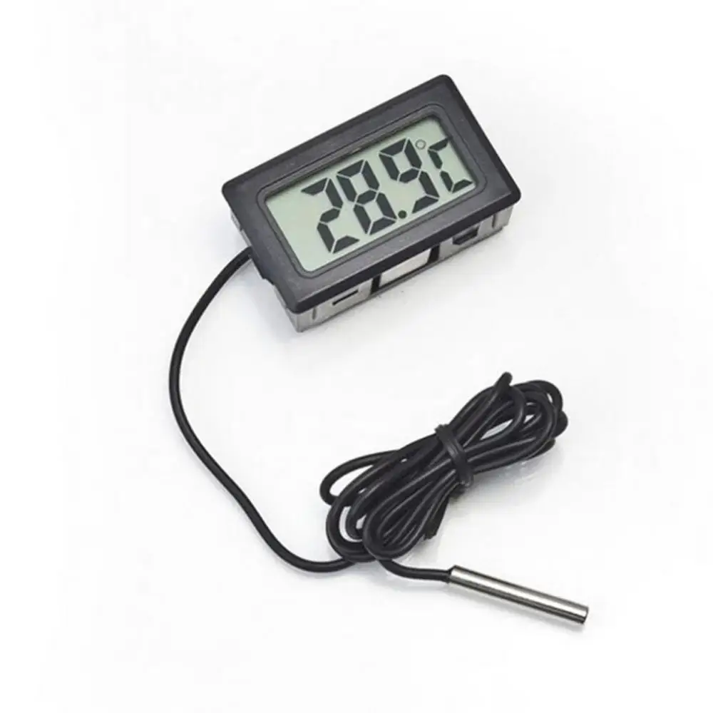 1 ~ 5ШТ Мини LCD дигитален термометър с водоустойчив сензор, удобен сензор за температурата в стаята и навън за хладилник