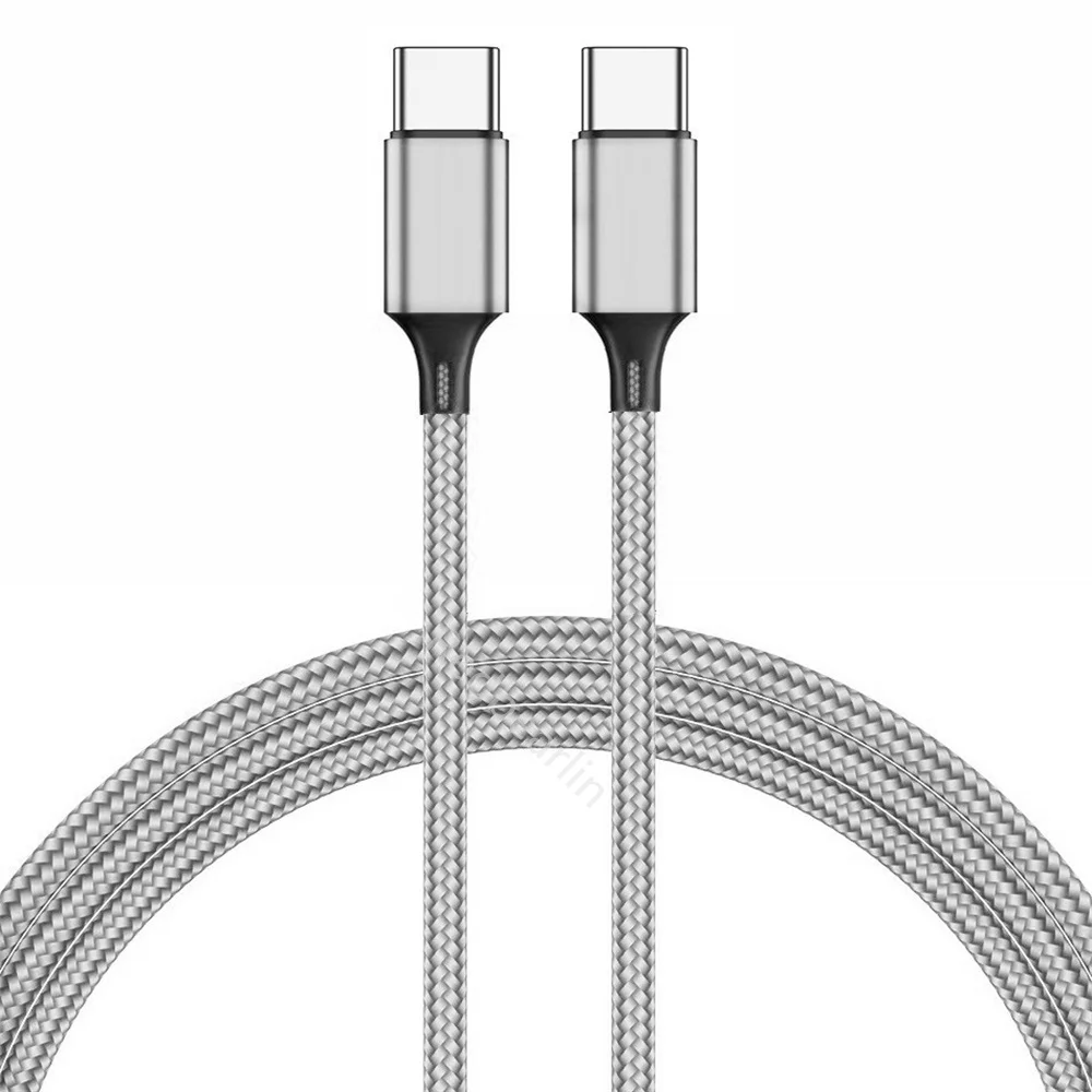 100шт 1 М 3 фута 20 W Бързо зареждане на PD Type c-Type c USB-C текстилен USB кабел за телефони htc, lg, Huawei, Xiaomi Android