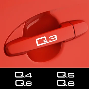 4 Бр. Авто Чистачки Врата Копчето Модни Светлоотразителни Стикери За Audi A1 A2 A3 A4 A5 A6 A7 A8 Q1 Q2 Q3 Q4 Q5 Q6 Q7 Q8 Аксесоари