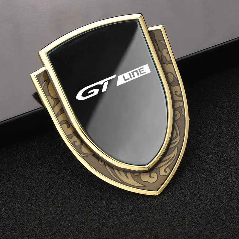 Автомобилна метална 3d Стикер с Авто Лого, Обичай Щит, етикети за стайлинг на коса, аксесоари Peugeot Gtline