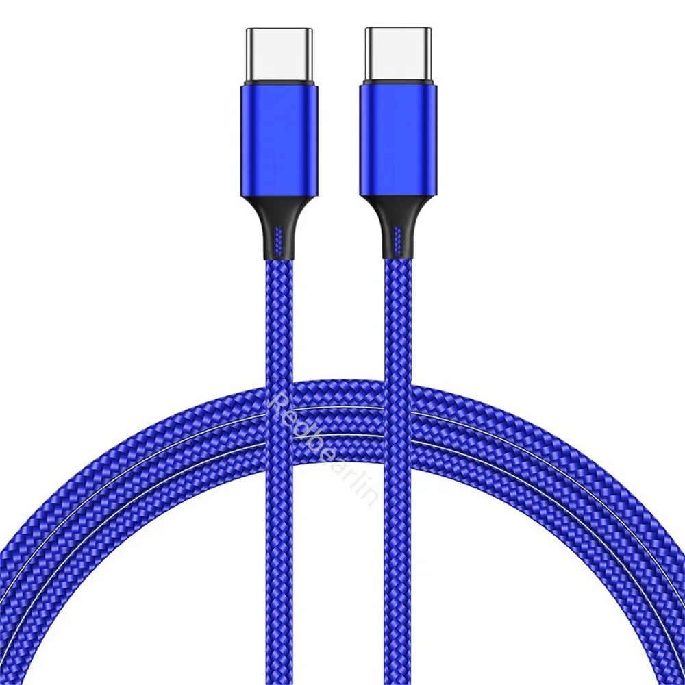 100шт 1 М 3 фута 20 W Бързо зареждане на PD Type c-Type c USB-C текстилен USB кабел за телефони htc, lg, Huawei, Xiaomi Android
