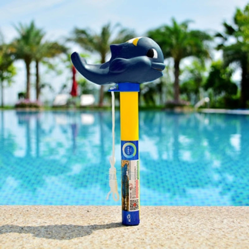 Cartoony термометър за басейн, вана, басейн за външни СПА центрове на закрито, плаващ термометър с струнными аксесоари