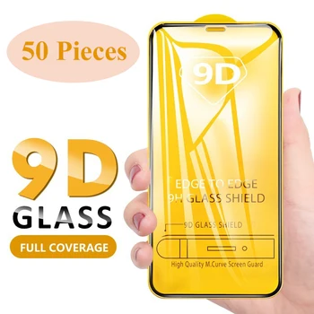 50шт 9D Пълно Покритие на Лепилен Филм От Закалено Стъкло, Защитно Фолио За Екрана Xiaomi Redmi Note 12 Pro Plus Speed Tarbo 12S 11 A2