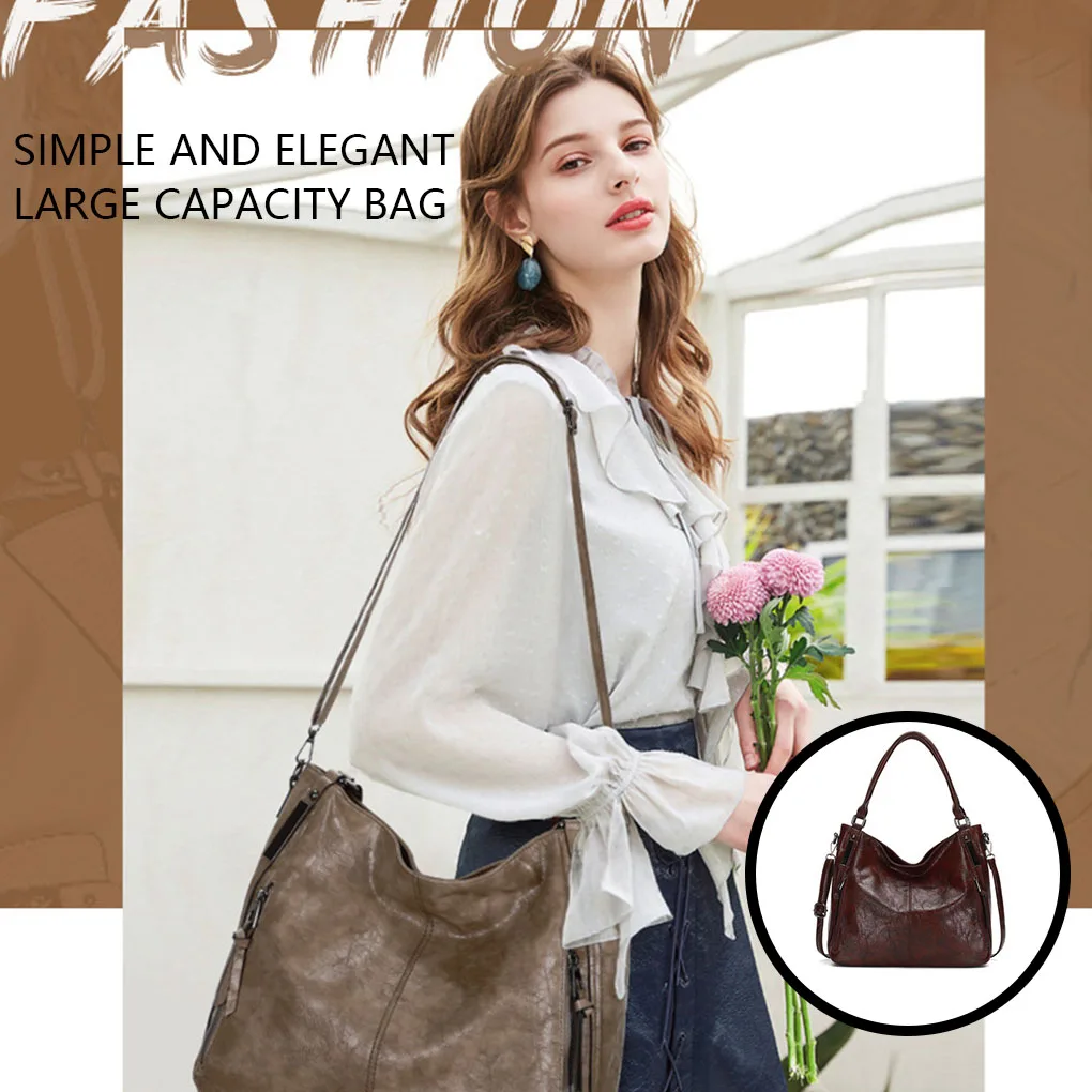 Чанта-тоут, кожени Меки гладки дамски чанти, обикновена чанта за съхранение