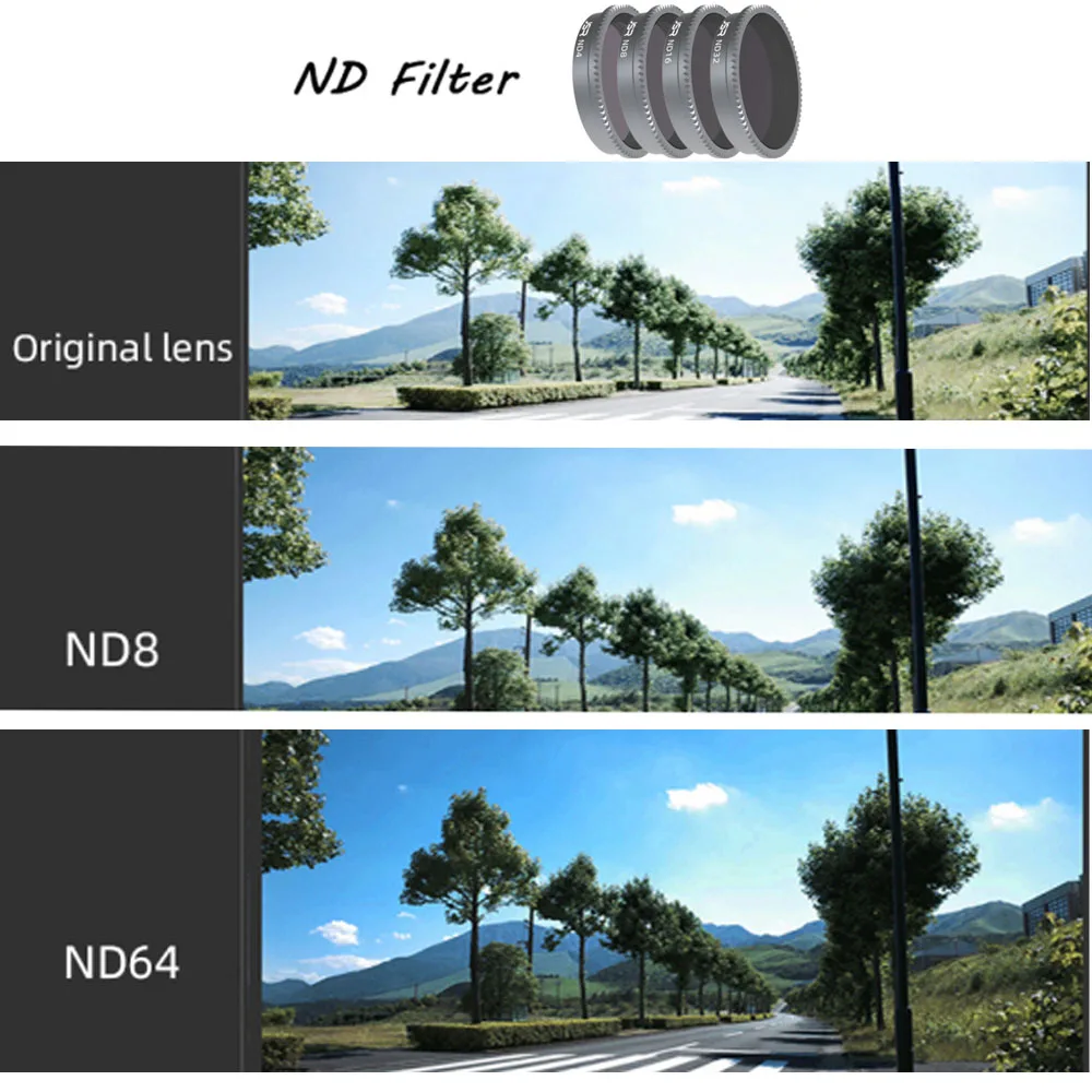Стъклени Филтри за обектив D8 ND16 ND32 MCUV CPL Набор от Филтри за обектив Guard Protector За Аксесоари на Камерата Insta360 GO 2/GO3