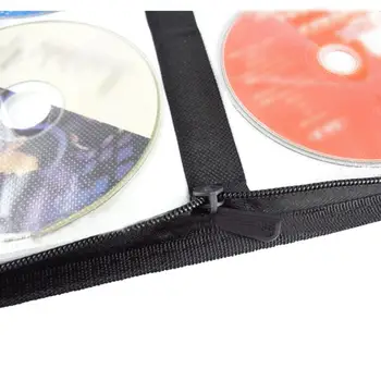 80Disc Тежкотоварни Чанта За Съхранение на CD / DVD Калъф От Изкуствена Кожа Дискове DVD Притежателя Черен
