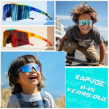 KAPVOE Фотохромичните Детски слънчеви очила За момчета И момичета, Колоездене, Очила За тийнейджъри, очила за спорт на открито, Ветроупорен очила с UV400