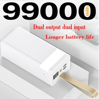 Power Bank 99000 ма Преносимо Зарядно Poverbank USB Type C PD Бързо Зареждане на Powerbank 99000 ма външна батерия За iPhone Xiaomi