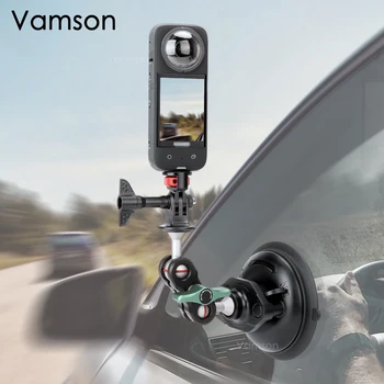 Vamson за Аксесоари Gopro Регулируема Автомобили Издънка на Предното Стъкло за Смартфон Gopro Hero 11 10 9 8 Аксесоари Insta360 X3