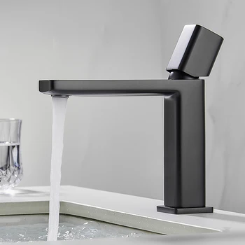 Vidric Bakicth Модерни Смесители за мивка С една дръжка и един дупка, Въртящи се на 360 Градуса Кран за пестене на топла и студена вода в банята