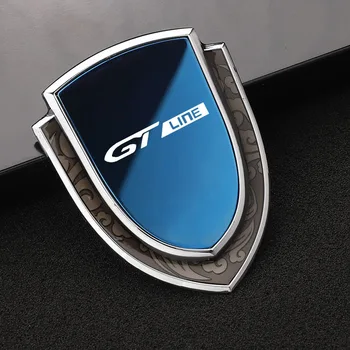 Автомобилна метална 3d Стикер с Авто Лого, Обичай Щит, етикети за стайлинг на коса, аксесоари Peugeot Gtline