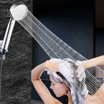 Водосберегающая Дъждовна Накрайник за душ с Високо Налягане, Аксесоари за баня, ABS-Хромиран държач за Накрайник за душ, Аксесоари за баня