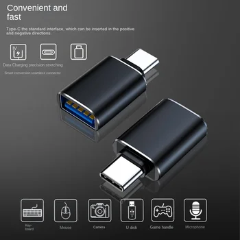 За iPhone 12 11 Нови мини-кабел от алуминиева сплав-адаптер Type C до USB 30 Конвертор Бърз конектор за зарядно устройство за Мобилни аксесоари