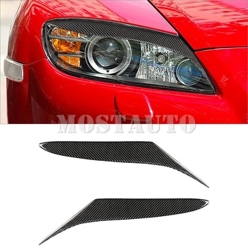 За Mazda RX-8, Мека подплата за фарове изработени от въглеродни влакна, Тампон за вежди, 2004-2008, 2 бр. (2 цвята)