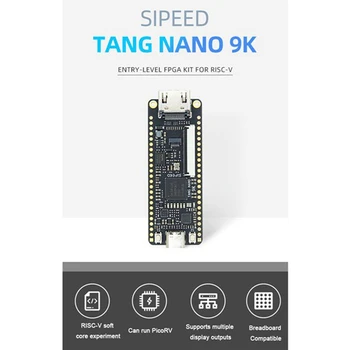 За Tang Nano 9K FPGA Gaoyun GW1NR-9 RISC-V RV HDMI-Съвместими такса за разработка + 1,14 Инчов SPI-екран + 2.54 Мм Пинов конектор