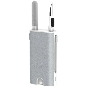 Комплект за почистване слушалки 3 в 1 Многофункционална дръжка за почистване на Bluetooth-слушалки, Преносим инструмент за почистване на клавиатури, Мека гъба стекающаяся