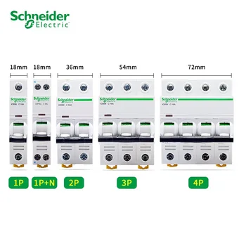 Мини-автоматично включване на Schneider electric iC65N 1p 2p 3p 4p C тип 1A 2A 4A 6A 10A 16A 20A 25A 32A 40A 50A 63A Автоматичен прекъсвач MCB