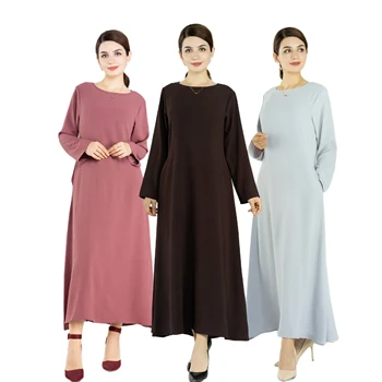 Однотонное рокля големи размери, Пуешко, Мека Абайя, мюсюлманската женствена рокля, ислямска облекло