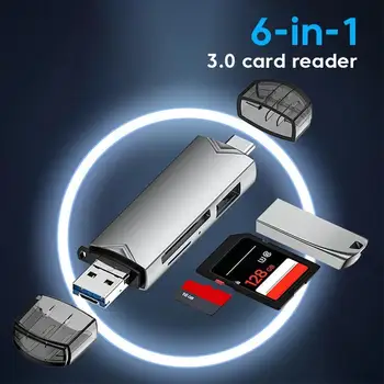 Олаф OTG Type C четец за карти Micro Sd Type C ДО USB 1 TF 6 USB Адаптер В устройство за четене на карти C USB Устройство Card Type 3.0 Flash Otg N4O8