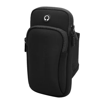 Отличителни чанти Проста практическа чанта за съхранение телефон за фитнес на открито (в черно, подходяща за деца под 6 инча)