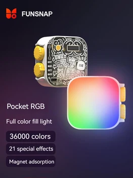 Преносима магнитна RGB-попълнете лампа Funsnap за регистриране за динамично показване на портрети Блогъри и осветление за красота гурме